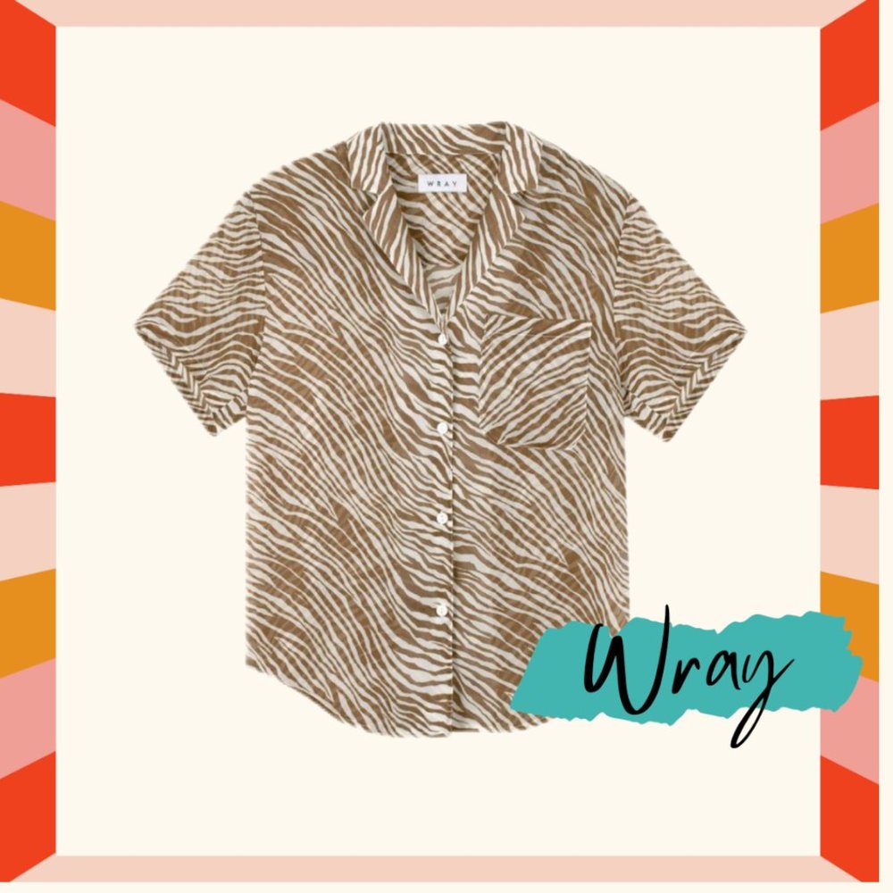 Wray Gregory Top Toffee Zebra L